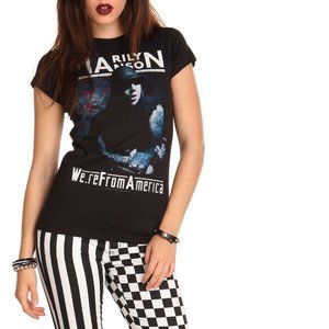 Marilyn Manson We're From America metal rock Official T-Shirt L NWT
